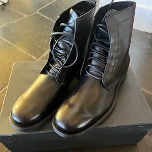 Franklin & freeman Morris hidden lace leather boots mens 8/41 new